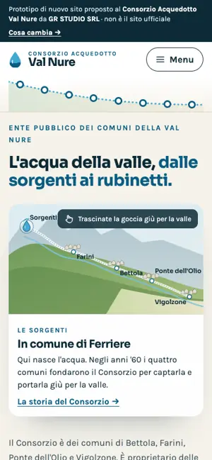 La pagina nuova al telefono